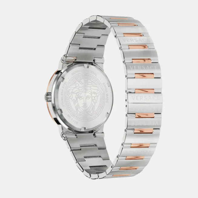 versace greca logo men quartz silver dial analog stainless steel watch vevi00923 versace greca logo men quartz silver dial analog stainless steel watch vevi00923